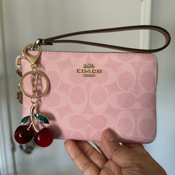 Coach Handbags - Coach Corner Zip Wristlet Wallet With Charms